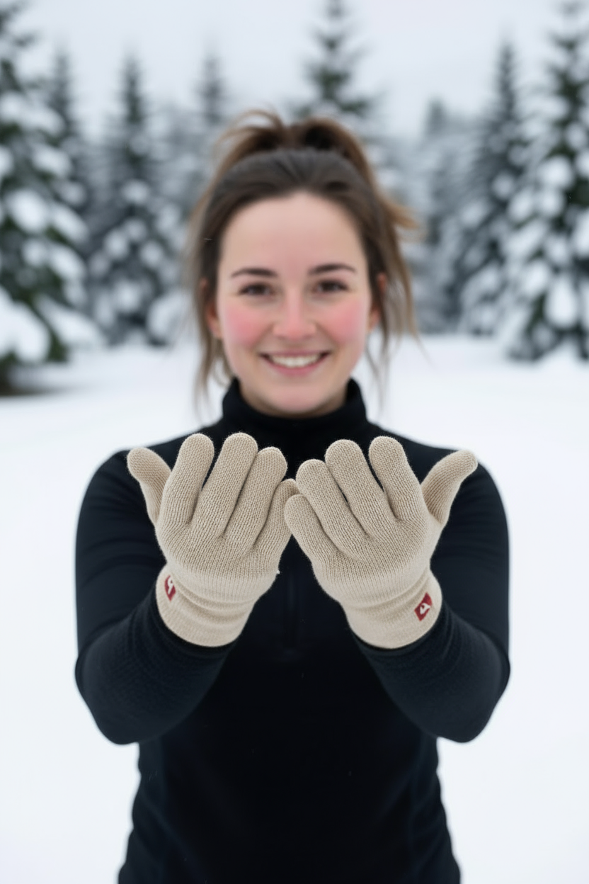 Finger gloves UNI made of 100% alpaca