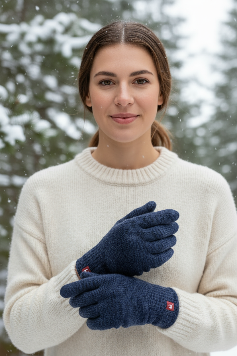 Padded finger gloves UNI made of 100% alpaca