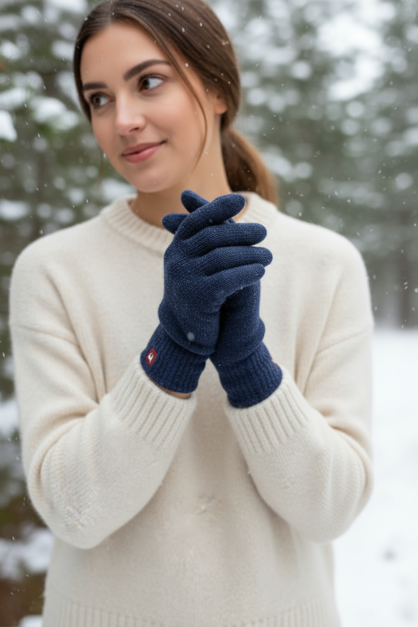 Padded finger gloves UNI made of 100% alpaca