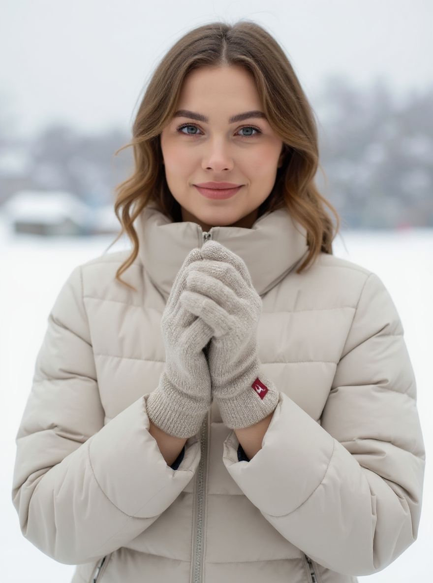 Padded finger gloves UNI made of 100% alpaca