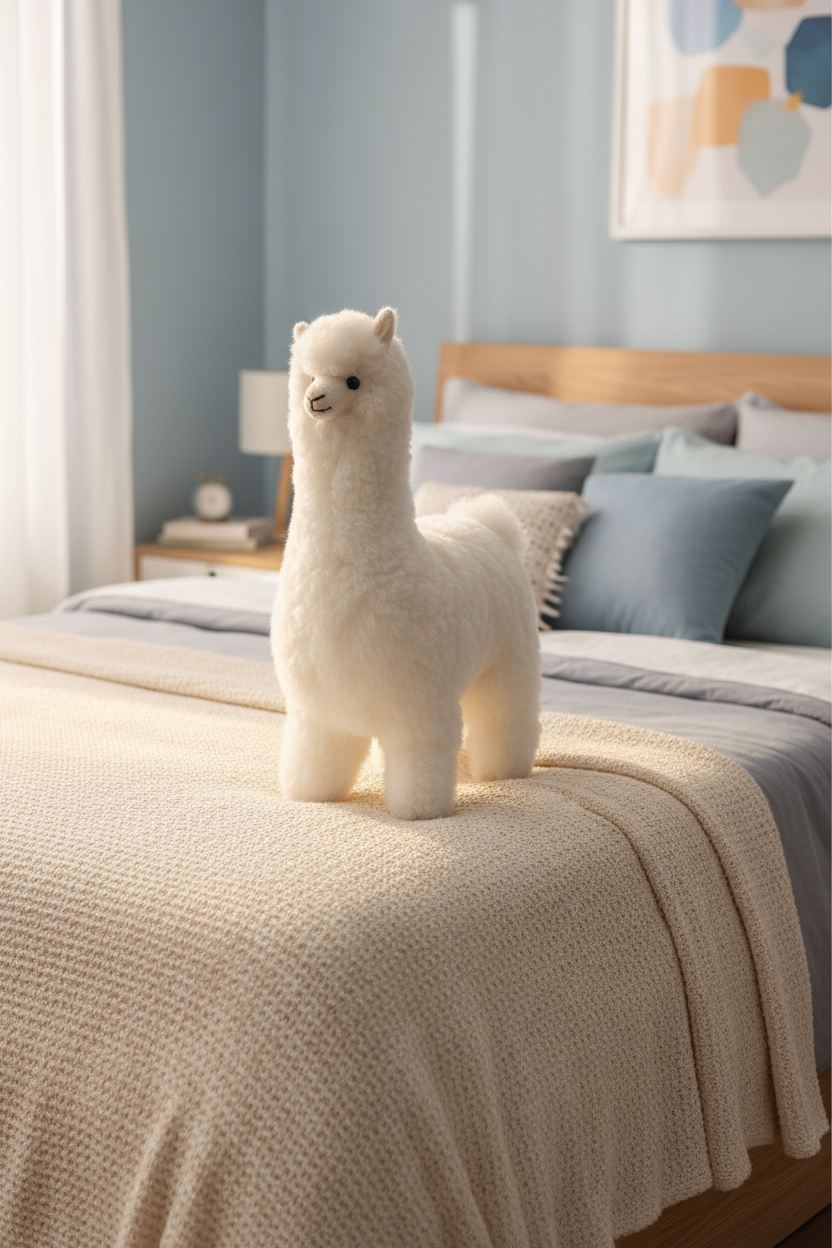 PELUCHE MORBIDO (50cm) in pelliccia di alpaca