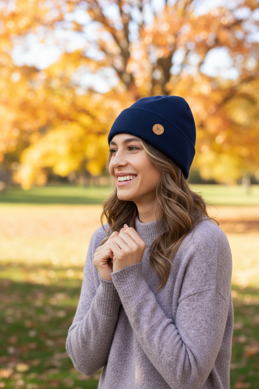 Knitted Beanie BARK made from 100% Alpaca