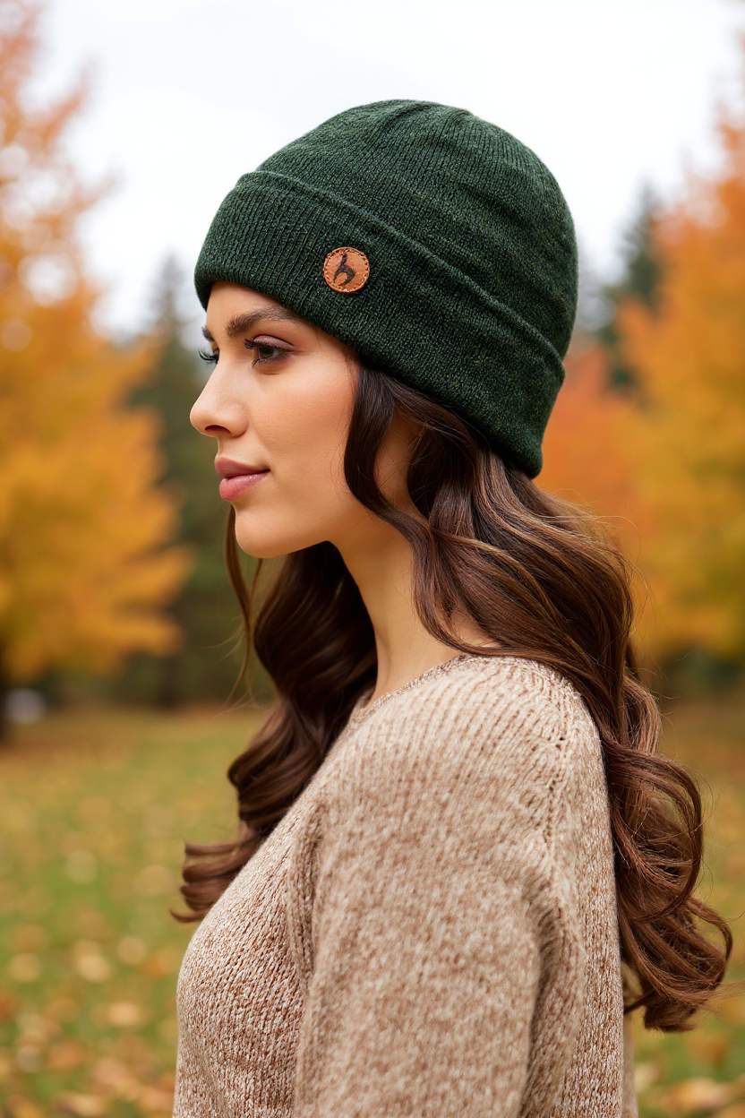 Knitted Beanie BARK made from 100% Alpaca