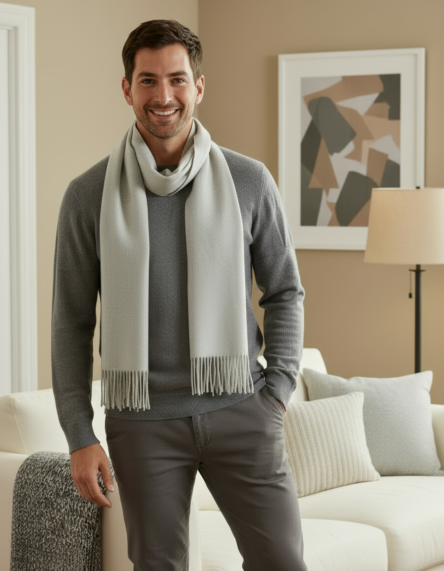 Schal Uni van 100% alpaca - in 12 kleuren