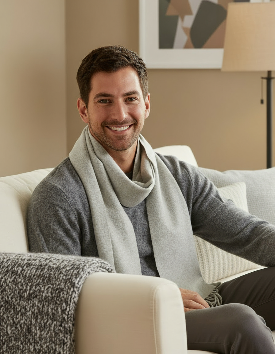 Schal Uni van 100% alpaca - in 12 kleuren