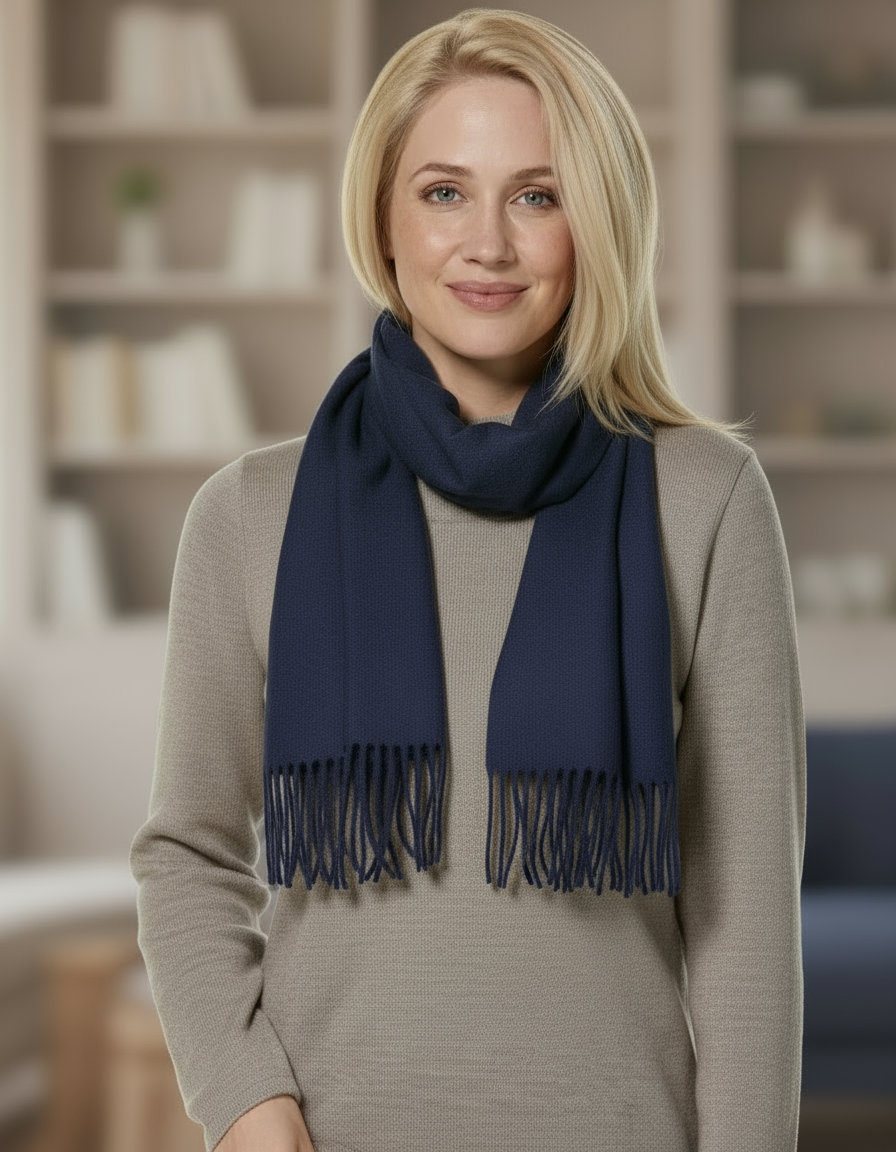 Schal Uni van 100% alpaca - in 12 kleuren