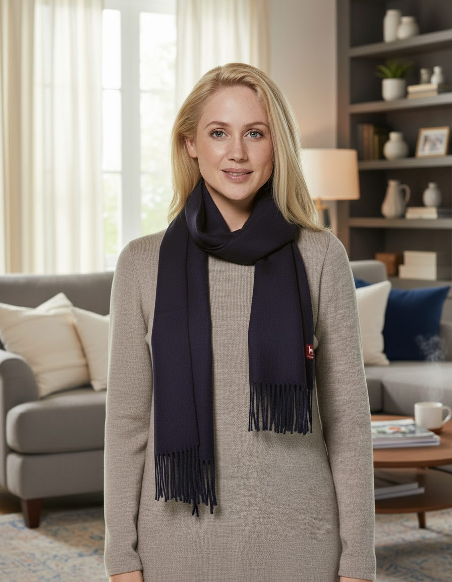 Schal Uni van 100% alpaca - in 12 kleuren