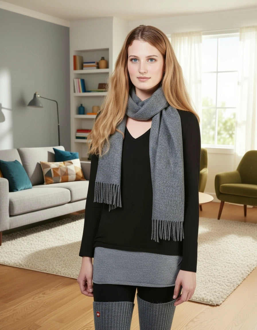 Schal Uni van 100% alpaca - in 12 kleuren