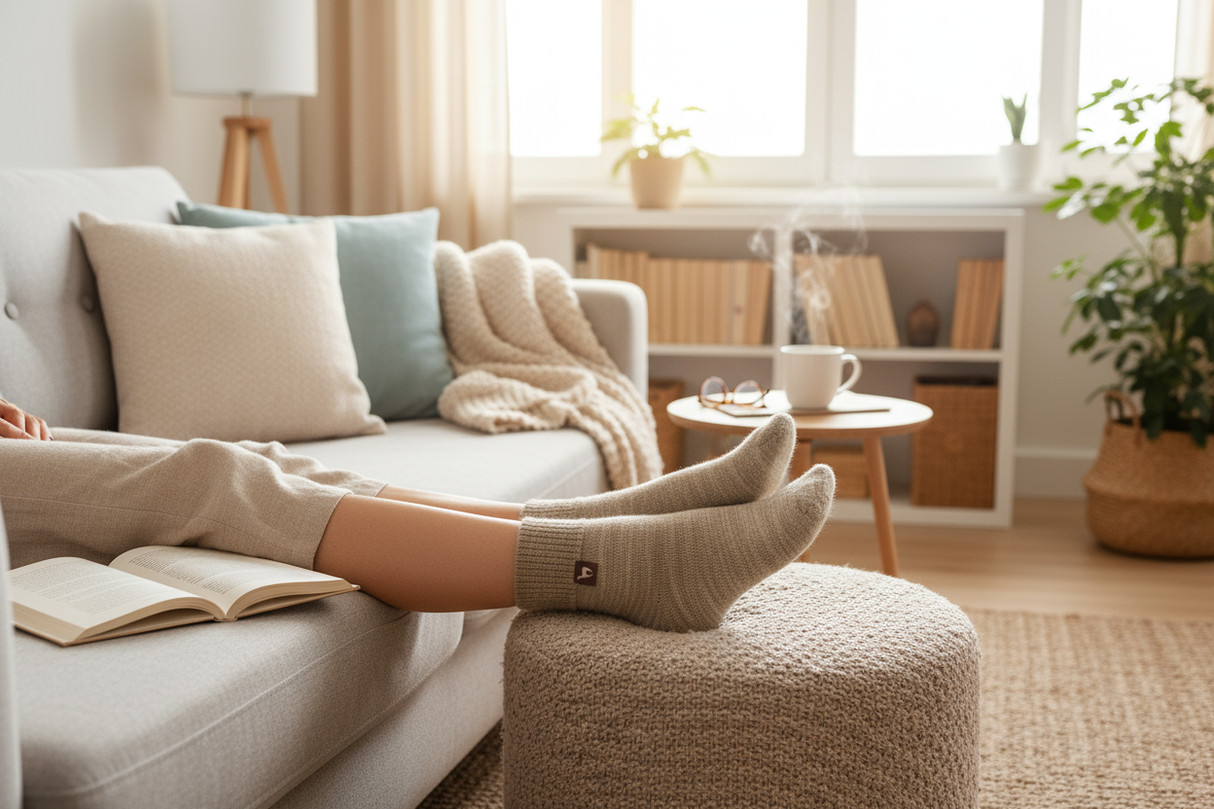 Alpaka Socken FREIZEIT meliert - 52% Alpaka