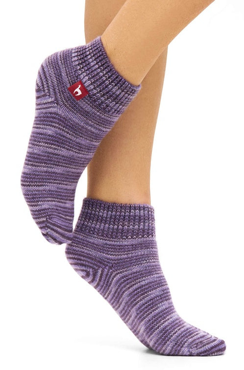 Alpaka Socken FREIZEIT meliert - 52% Alpaka violett meliert