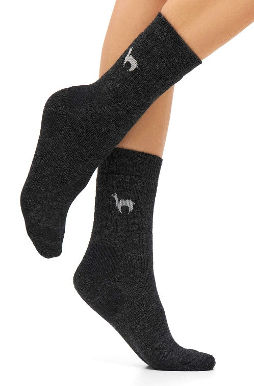 Alpaka TREKKING-Socken - 52% Alpaka anthrazit