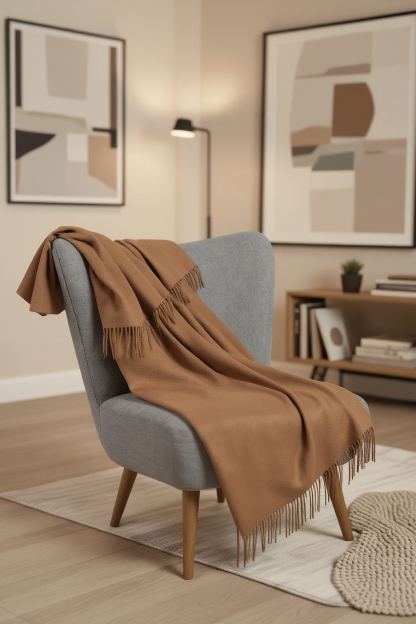 Alpaka Tagesdecke UNI - 100% Alpaka - 5 Farben