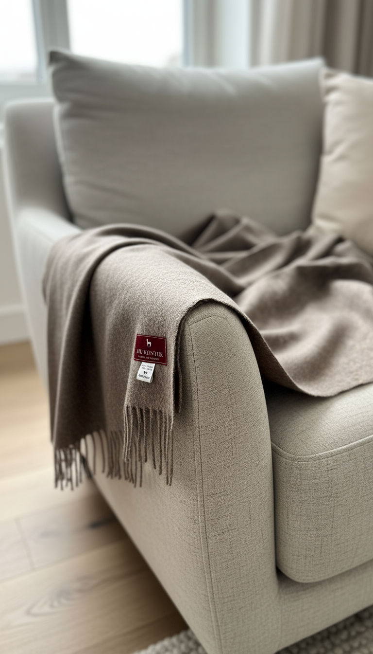 Alpaka Tagesdecke UNI - 100% Alpaka - 5 Farben