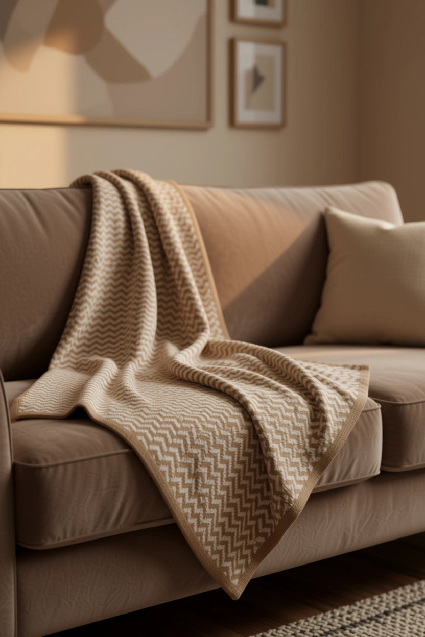 Piccola coperta in pura lana PURA NATURA in 100% alpaca non tinta - 120x80cm