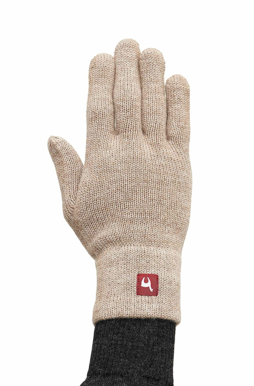 Fingerhandschuhe UNI aus 100% Alpaka sand