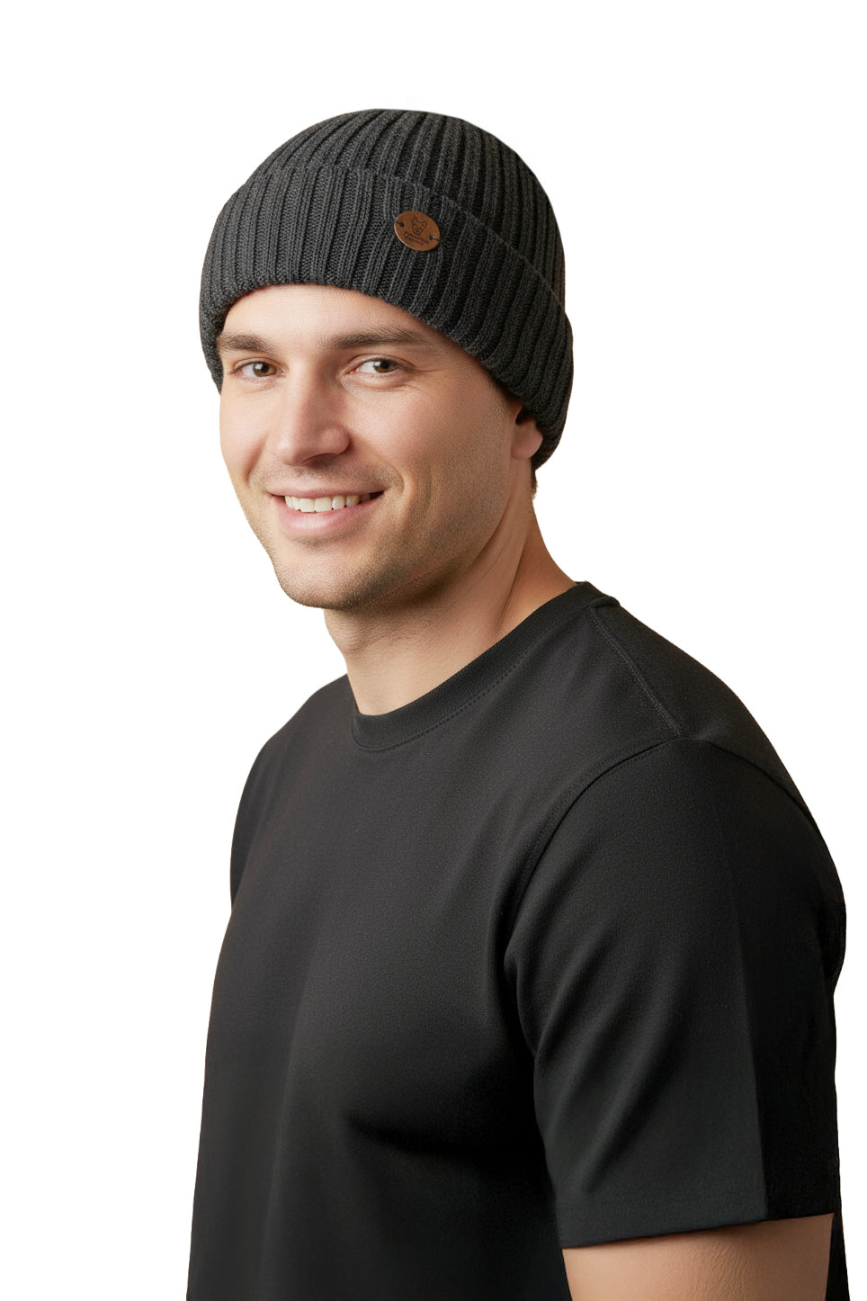 Alpaka Premium Mütze CHANNEL - 100% Alpaka anthrazit one-size