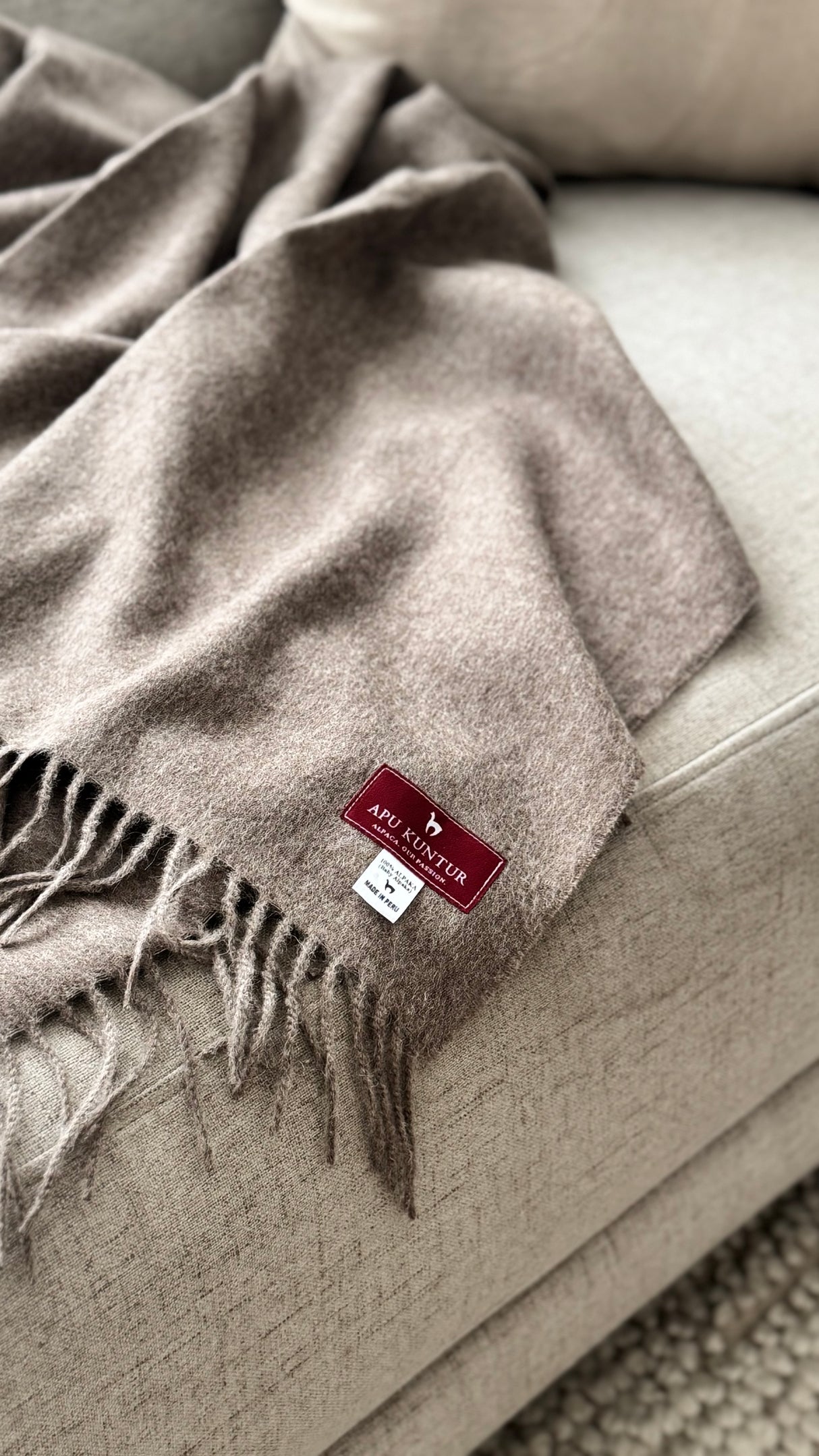 Alpaka Tagesdecke UNI - 100% Alpaka - 5 Farben