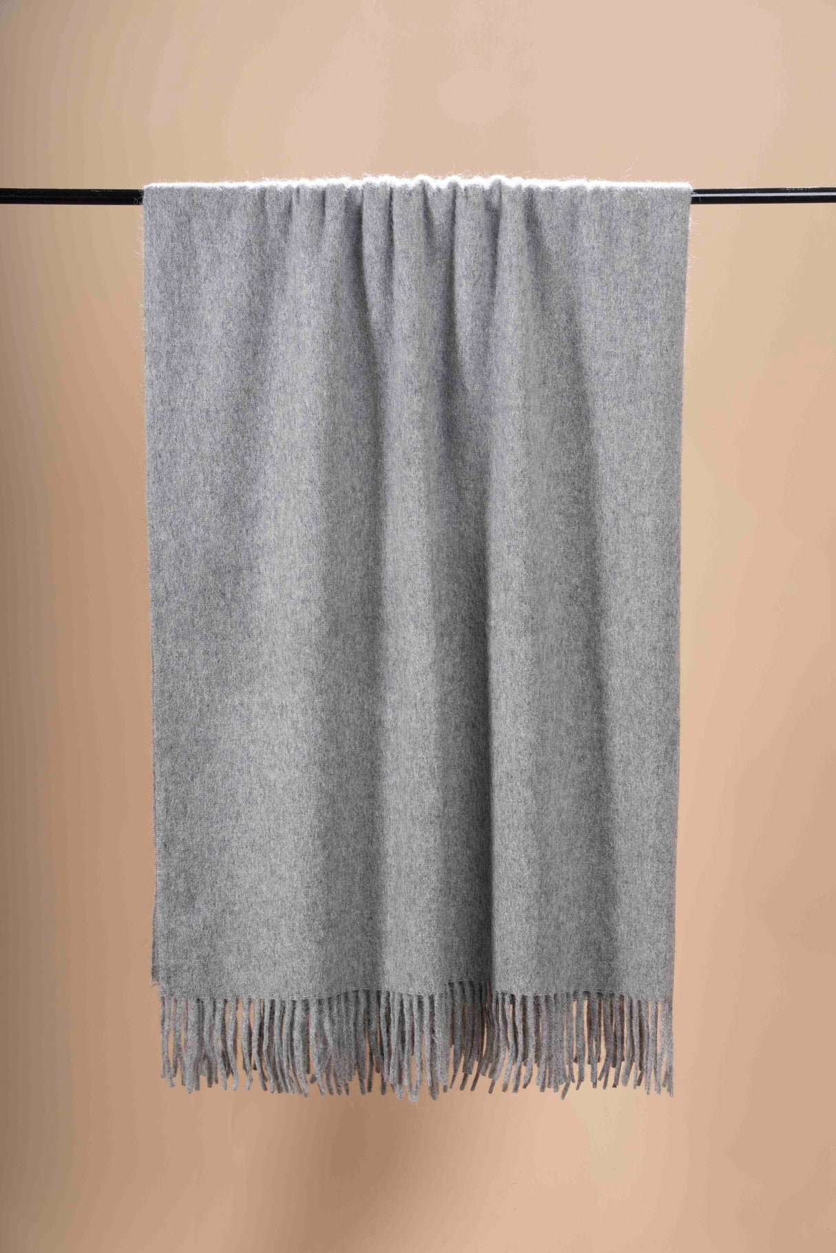 Nachhaltige Upcycling Wolldecke mit 50% Alpaka