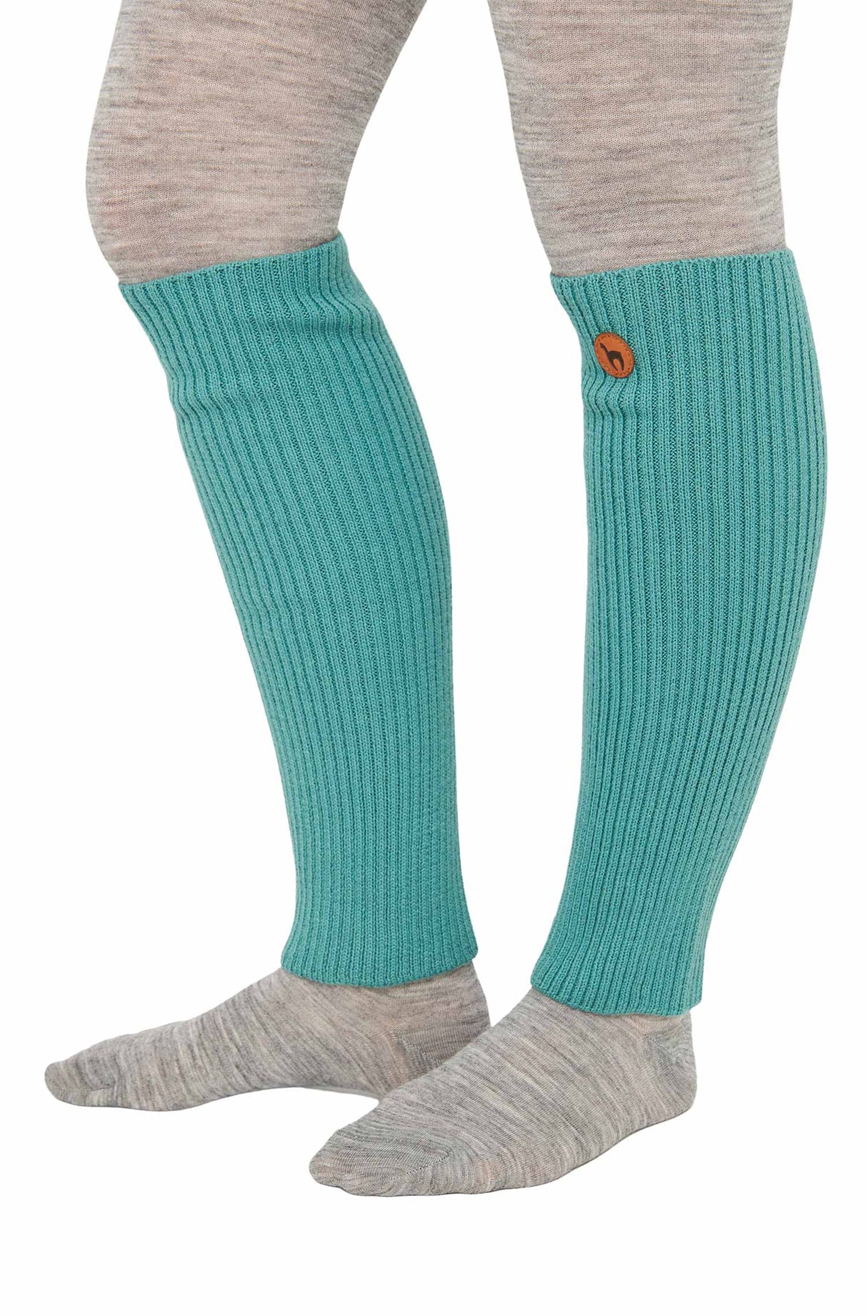 Alpaka Beinstulpen RIPP - 100% Alpaka mint one-size