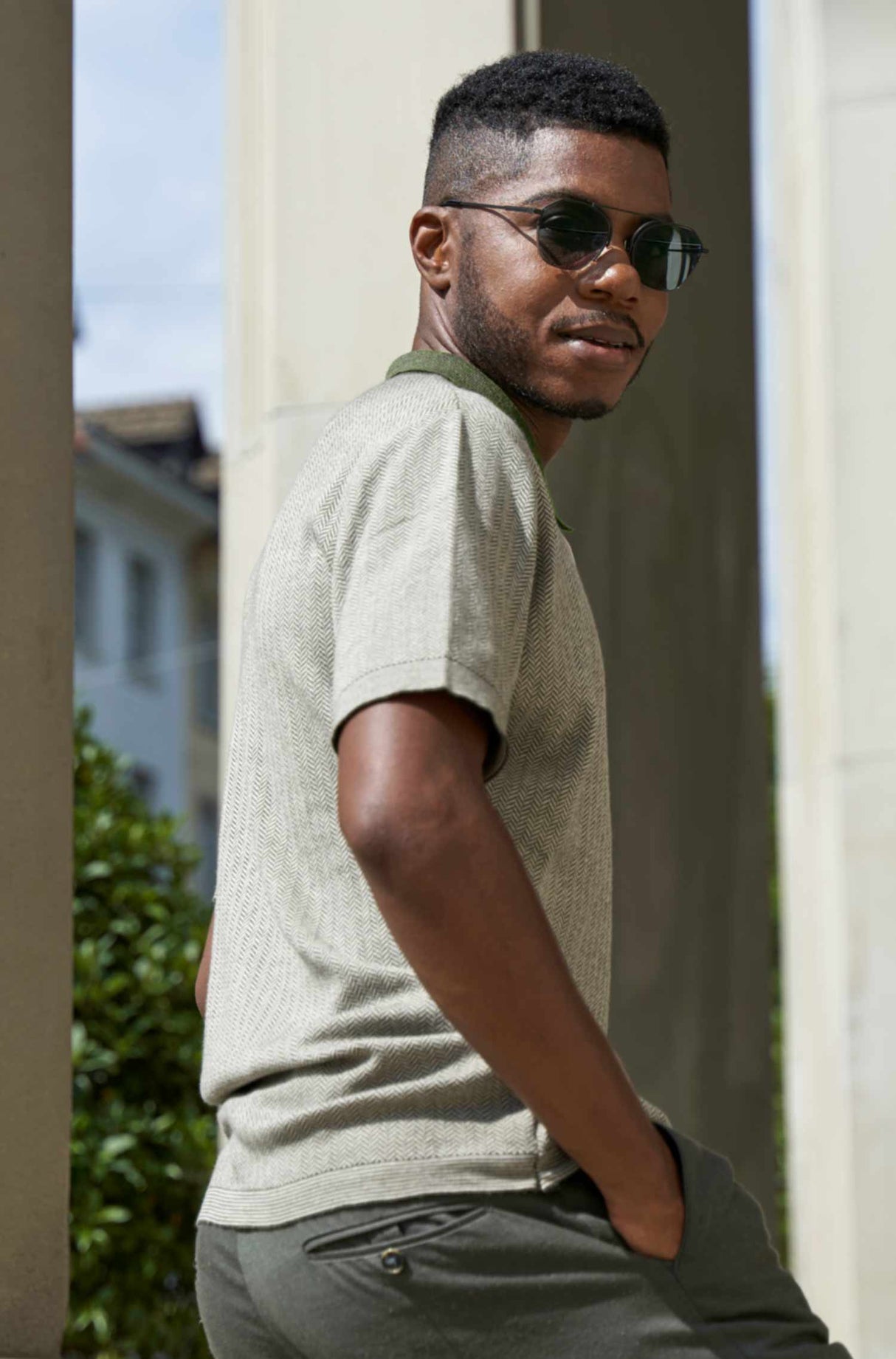 Poloshirt Herren SANTIAGO aus 90% Bio Pima Baumwolle und 10% Royal Alpaka