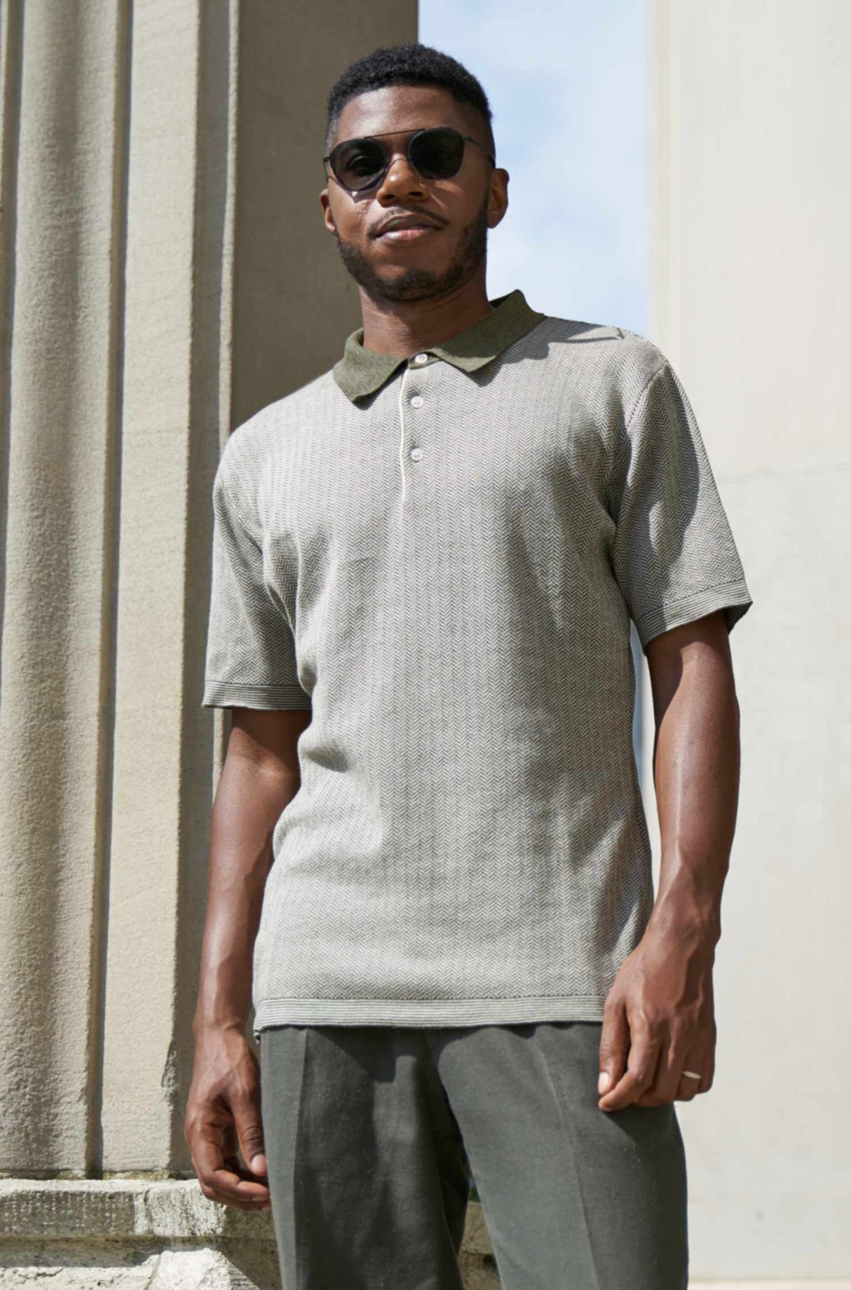 Poloshirt Herren SANTIAGO aus 90% Bio Pima Baumwolle und 10% Royal Alpaka