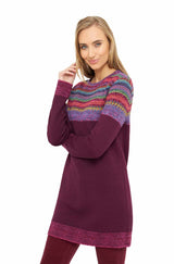 Tunika Pullover HALEY aus 100% Alpaka kuychi berry von Apu Kuntur