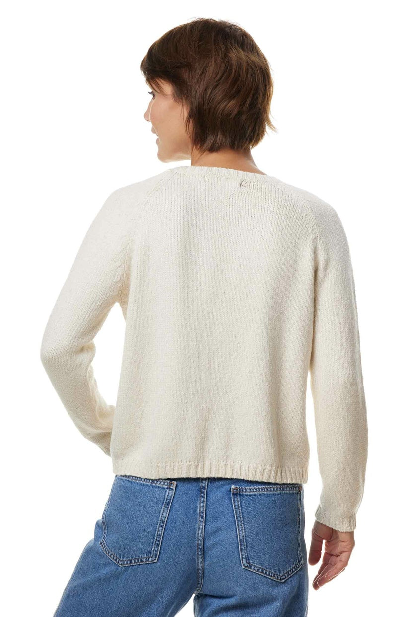 Rundhals Pullover ELLA aus 68% Alpaka ungefärbt und 32% Bio Baumwolle von Apu Kuntur