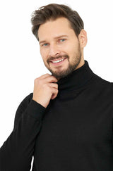 Herren Rollkragen Pullover MADAI aus 70% Alpaka und 30% Seide von Apu Kuntur
