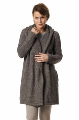 Long Cardigan ANNABELL mit Bio Baumwolle - ungefärbt walnuss braun von Apu Kuntur