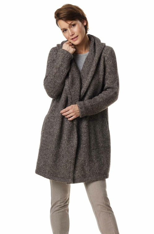 Long Cardigan ANNABELL mit Bio Baumwolle - ungefärbt von Apu Kuntur