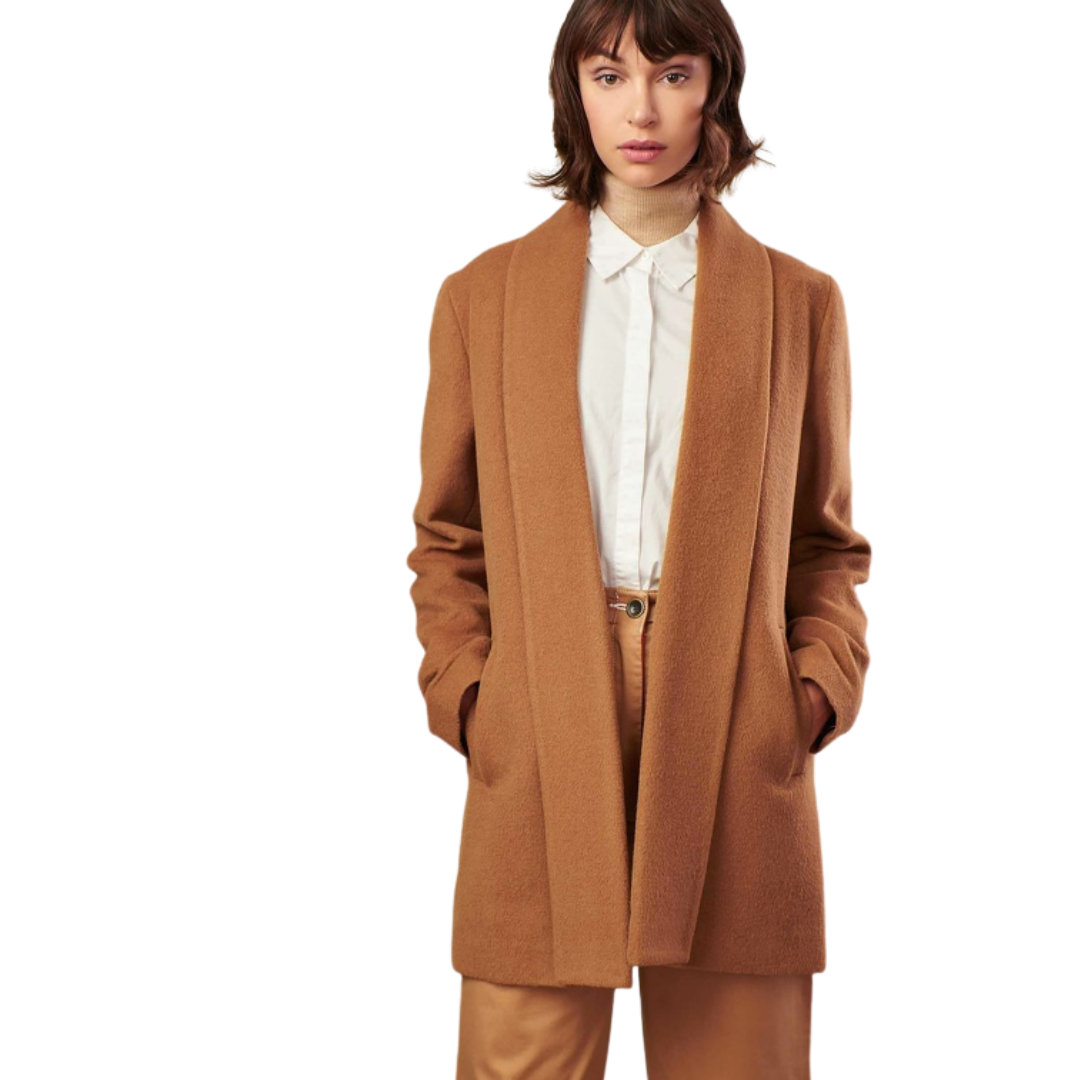 Kurz-Mantel SHORT SWING Alpaka Schal-Kragen Coat KUNA Essentials paco von Apu Kuntur