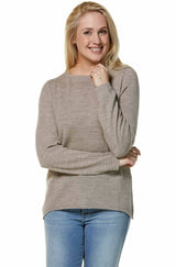 Pullover BASIC aus 100% Alpaka sand von Apu Kuntur
