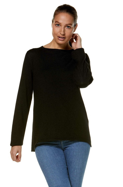 Pullover BASIC aus 100% Alpaka schwarz von Apu Kuntur