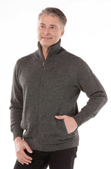Strickjacke RONALDO XXXL aus 100% Baby Alpaka grau XXXL von Apu Kuntur