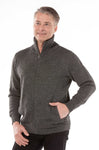 Strickjacke RONALDO XXXL aus 100% Baby Alpaka grau XXXL von Apu Kuntur