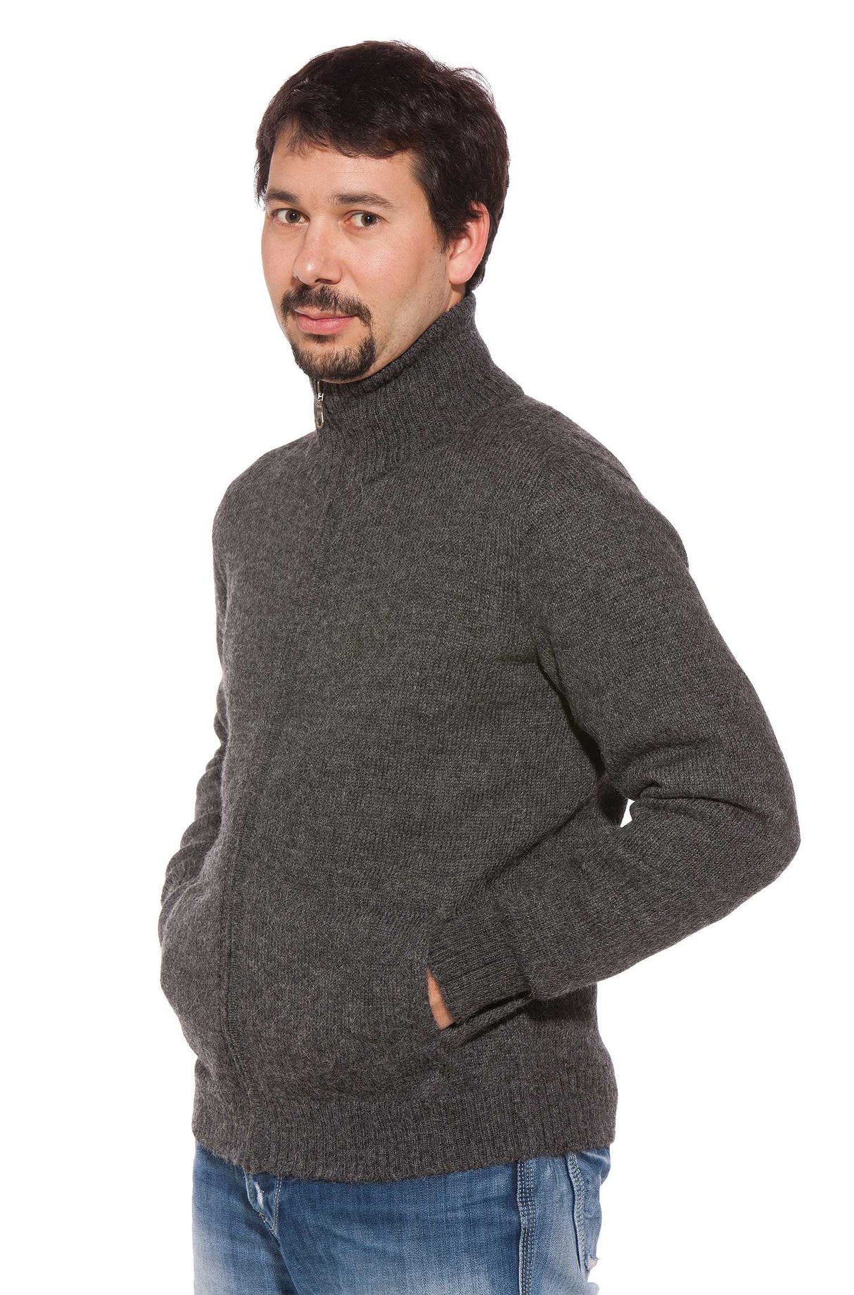 Strickjacke RONALDO XXXL aus 100% Baby Alpaka von Apu Kuntur