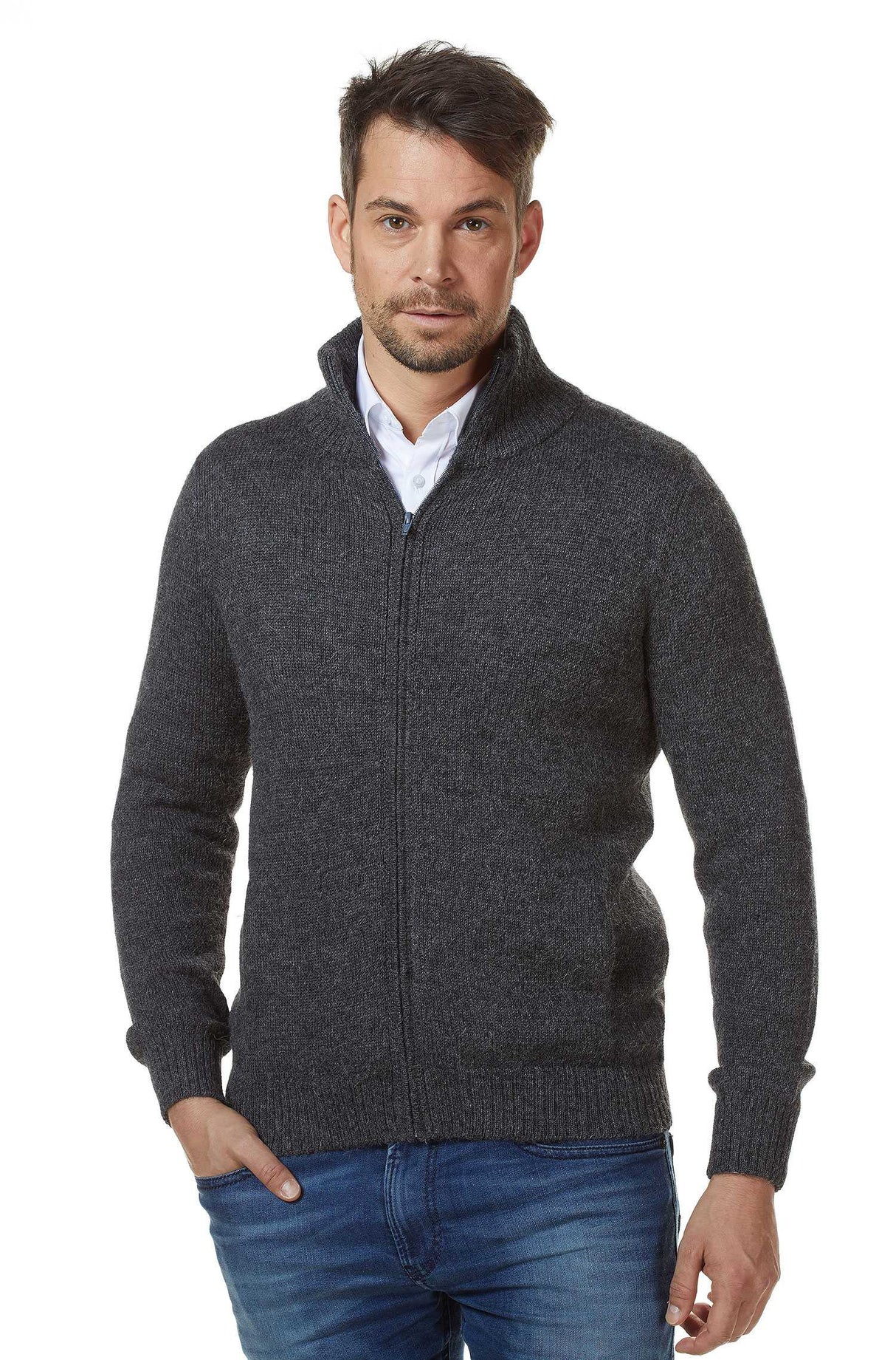 Strickjacke RONALDO XXXL aus 100% Baby Alpaka von Apu Kuntur