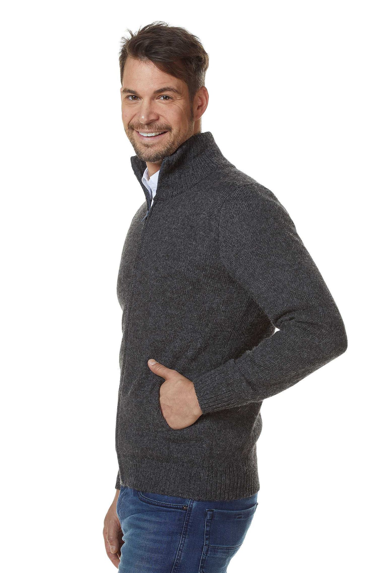 Strickjacke RONALDO XXXL aus 100% Baby Alpaka von Apu Kuntur