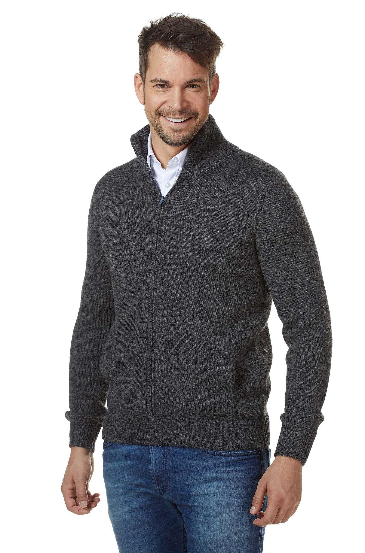 Strickjacke RONALDO XXXL aus 100% Baby Alpaka von Apu Kuntur