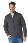 Strickjacke Outdoor Herren BEAU aus 100% Alpaka grau von Apu Kuntur