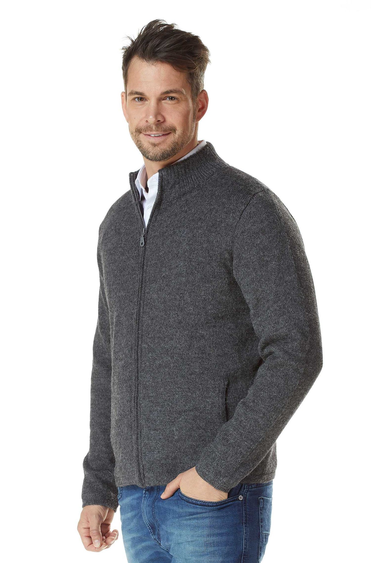 Strickjacke Outdoor Herren BEAU aus 100% Alpaka von Apu Kuntur