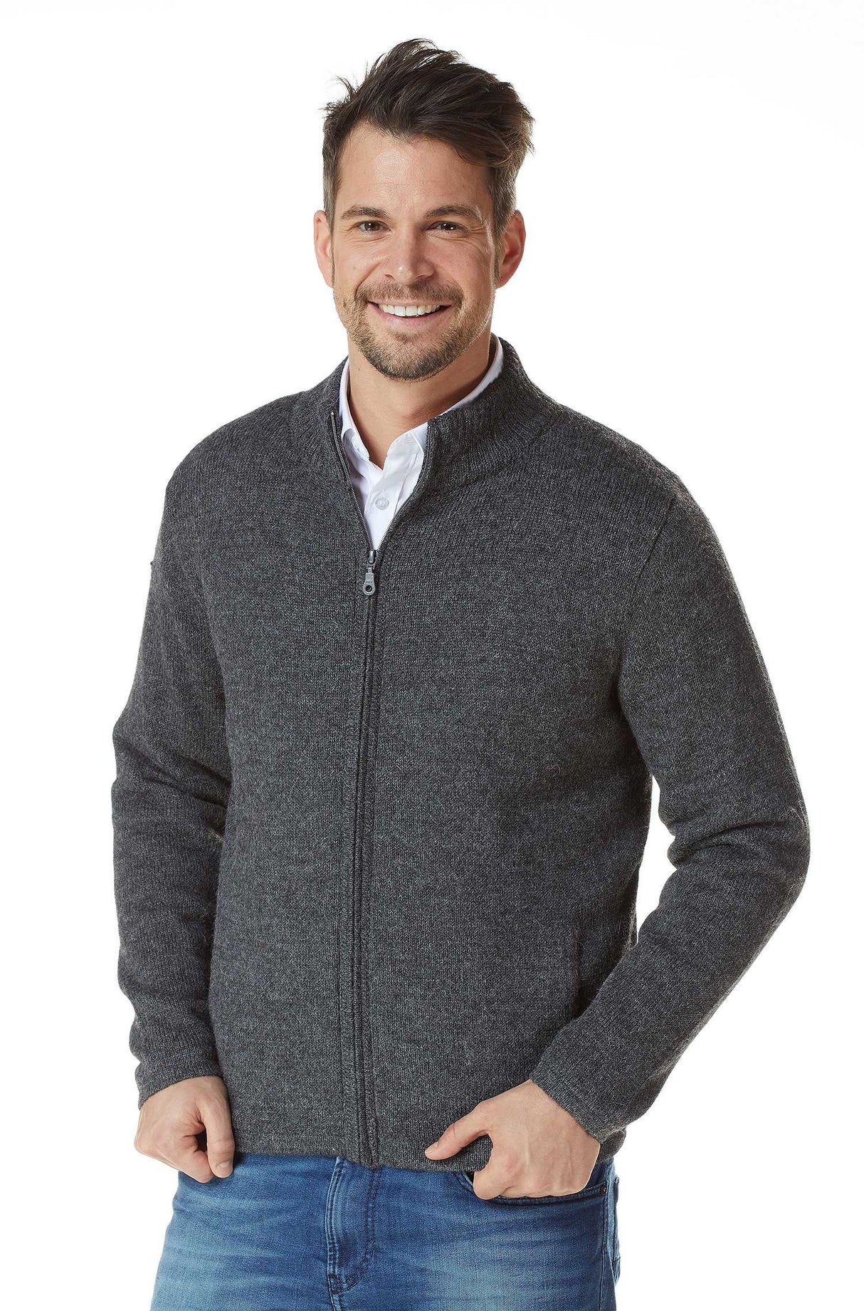 Strickjacke Outdoor Herren BEAU aus 100% Alpaka von Apu Kuntur