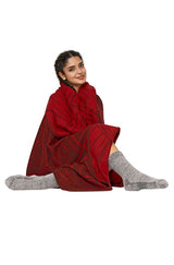 Wolldecke JACQUARD aus 100% Alpaka - extragroß von Apu Kuntur