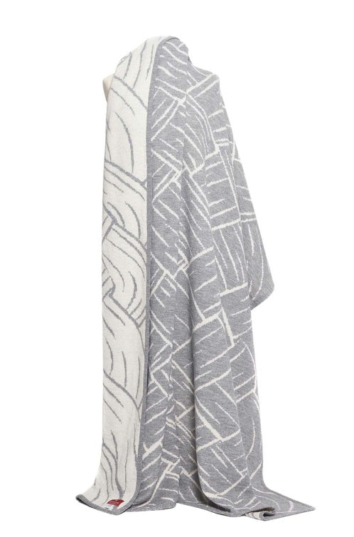 Wolldecke JACQUARD aus 100% Alpaka - extragroß von Apu Kuntur