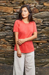 Kurzarm T-Shirt aus 100% Bio Pima Baumwolle hibiscus von Apu Kuntur