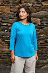 T-Shirt mit 3/4 Arm aus 100% Bio-Pima-Baumwolle von Apu Kuntur