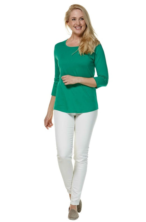 T-Shirt mit 3/4 Arm aus 100% Bio-Pima-Baumwolle von Apu Kuntur