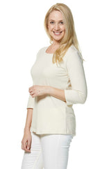 T-Shirt mit 3/4 Arm aus 100% Bio-Pima-Baumwolle von Apu Kuntur