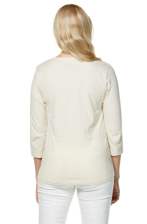 T-Shirt mit 3/4 Arm aus 100% Bio-Pima-Baumwolle von Apu Kuntur
