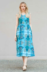 Kleid ARABELLA aus 100% Bio-Pima-Baumwolle paradise-blue von Apu Kuntur